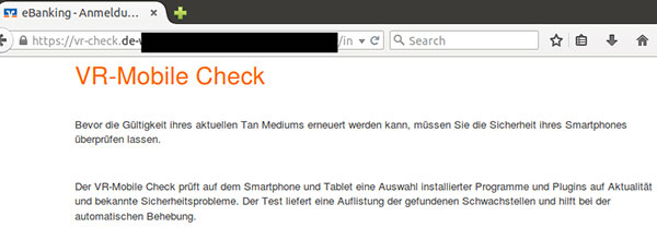 Phishing-Mail VR Mobile Check Phishing-Mail VR Mobile Check